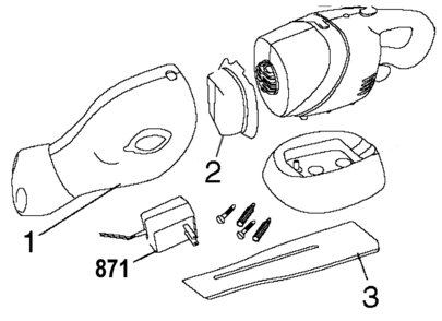Default Diagram and Parts List for CHVCOW Type 1 Black and Decker Leaf Blower / Vacuum